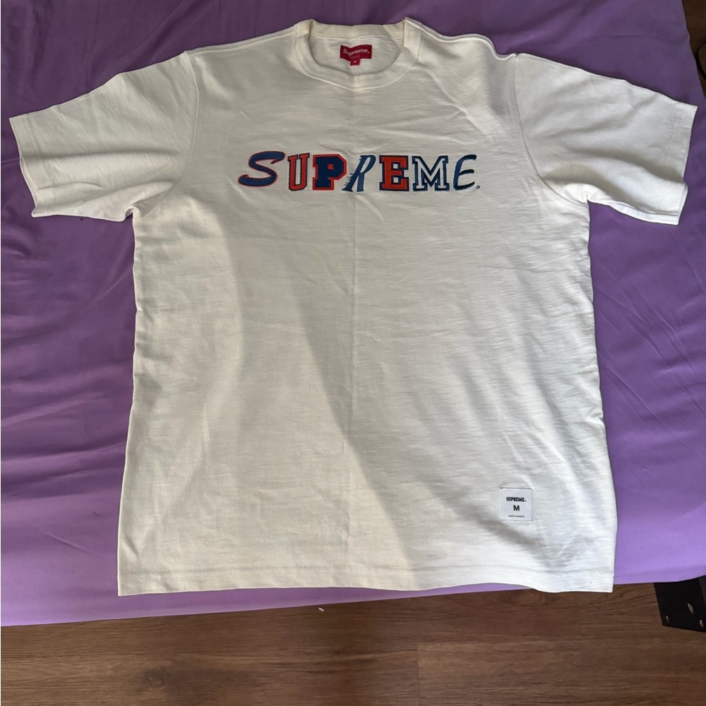 Supreme White Tee with Subtle Logo